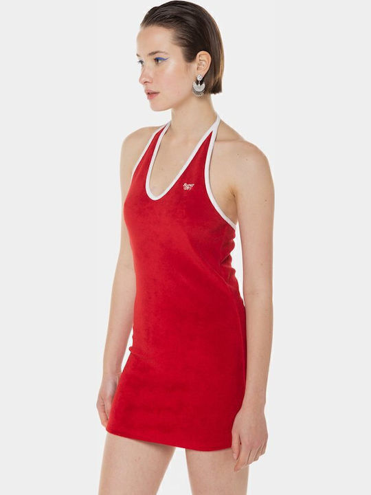 Rochii De Vară Pentru Femei Mini Sport Rochie Fără Mâneci Roșie