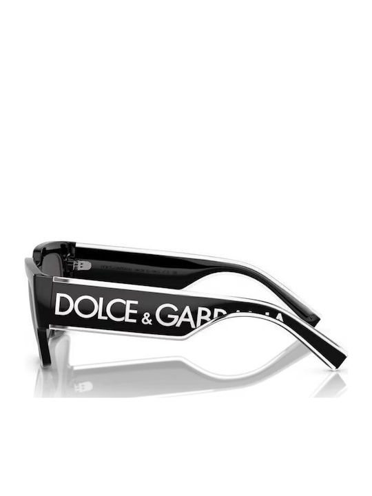 Dolce & Gabbana Мъжки Слънчеви Очила с Черна Пластмасова Рамка и Сиви Стъкла DG6184 501/87