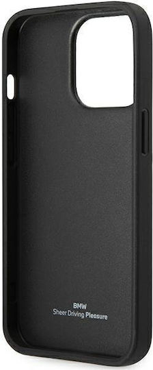 BMW Leather Blue Dots Back Cover Δερματίνης / Πλαστικό Μαύρο (iPhone 14 Pro Max)