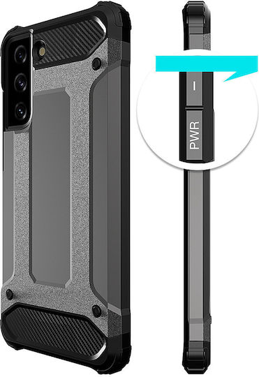 Hurtel Hybrid Armor Back Cover Plastic / Silicone Blue (Galaxy S23 Ultra)