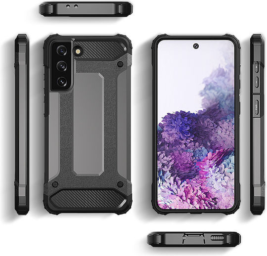 Hurtel Hybrid Armor Back Cover Plastic / Silicone Blue (Galaxy S23 Ultra)