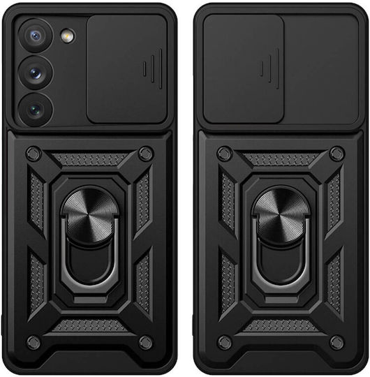Camshield Armor Kickstand Задна корица Пластмаса Черен (Galaxy A14)