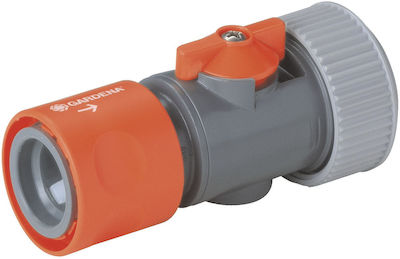 Gardena 02943-20 Quick Connector Water Pipe with Switch and Female Thread 19mm