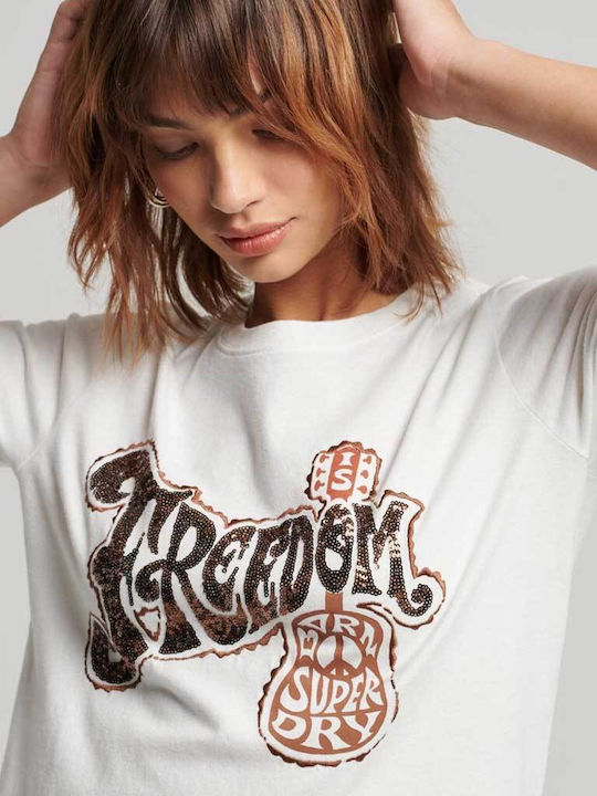 Винтидж Дамска Блуза T-shirt Бяла