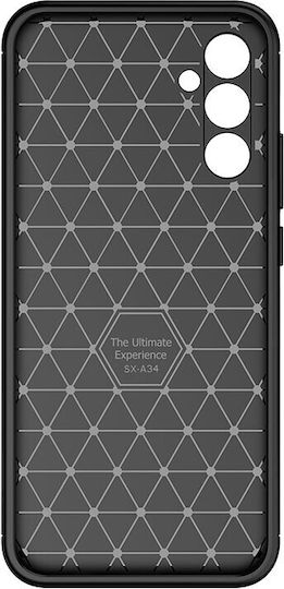Ancus Autofocus Carbon Fiber Задна корица Пластмаса Черен (Galaxy A34)