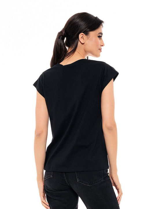 Biston Femeie Tricou Negru