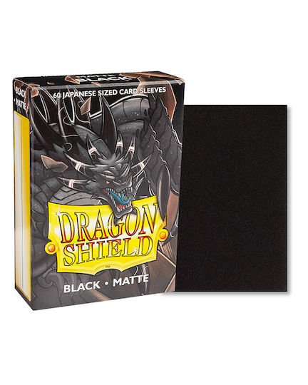 Dragon Shield Japanese Matte Deck Protectors Card Sleeves Japanese Size 60pcs Black 60pcs Black