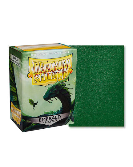 Dragon Shield Game Accessory Emerald Matte Sleeves Standard Size 100τμχ