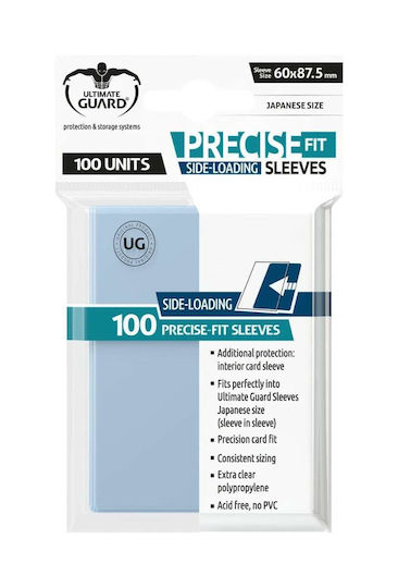 Ultimate Guard Precise Fit Japanese Inner Sleeve Japanese Size 100τμχ Clear UGD010481
