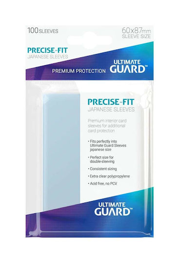 Ultimate Guard Precise Fit Yu-Gi-Oh Inner Sleeve Japanese Size 100τμχ Clear