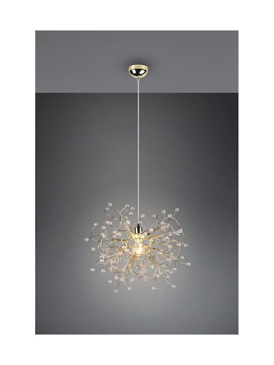 Trio Lighting Gloria Μοντέρνο Κρεμαστό Φωτιστικό Μονόφωτο με Ντουί E27 σε Χρυσό Χρώμα