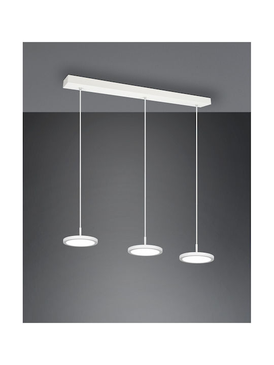 Trio Lighting Tray Lustră LED Calea ferată Alb