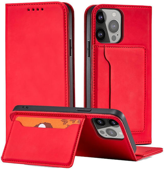 Hurtel Magnet Card Book Synthetic Leather Red (Galaxy S23+)