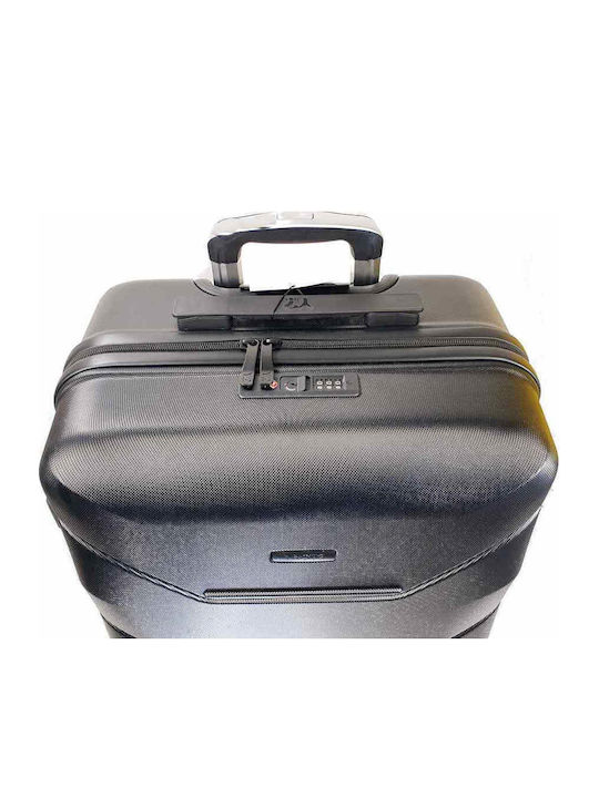 Y Not? Medium Hard Black Suitcase with 4 Wheels Height 64cm