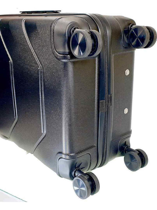 Y Not? Medium Hard Black Suitcase with 4 Wheels Height 64cm