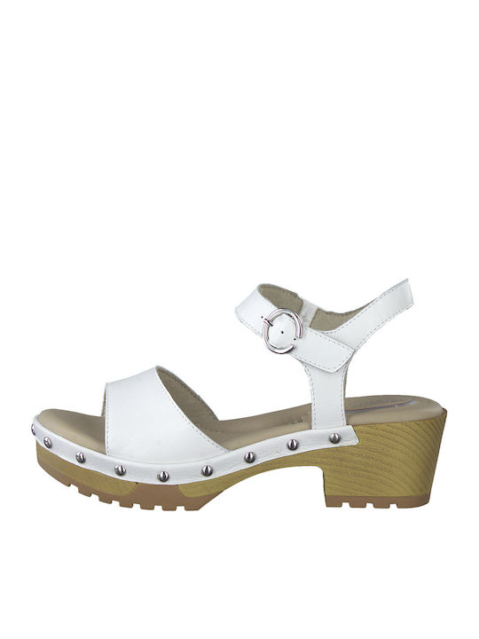 Leder Sandalen Weiß