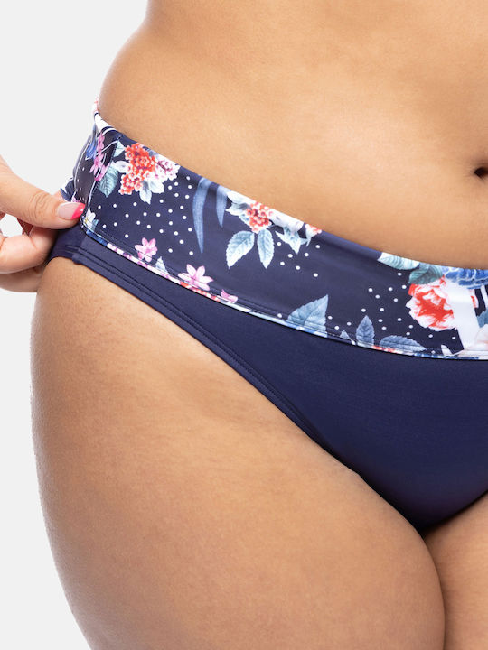 Monaco Bikini Slip Hohe Taille Blau