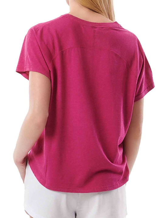 Body Action Women's Athletic Oversized T-shirt Fuchsia