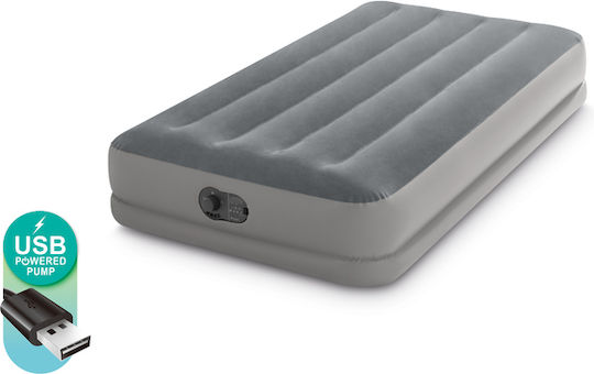 Intex Inflatable Single Air Mattress with Integrated Pump Dura-Beam Prestige 191x99x30cm