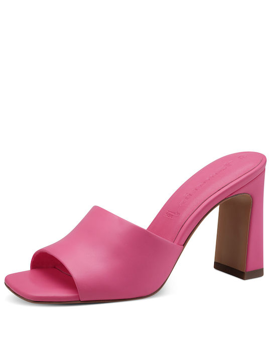 Tamaris Chunky Heel Mules Candy