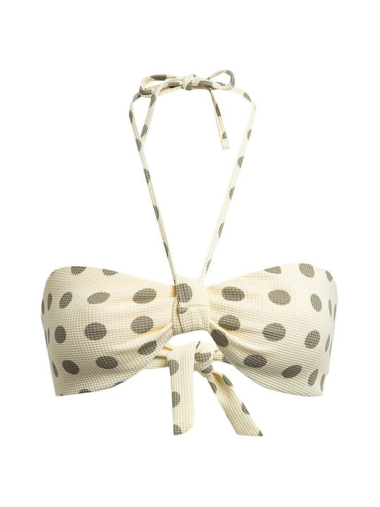 Outhorn Bikini Swim Top Beige Polka Dot