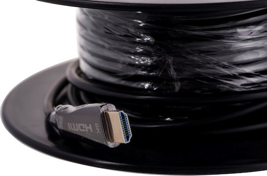 Claroc HDMI 2.1 Ултра Висока Скорост 48Gbps 4K 120Hz HDR VRR HDMI Кабел HDMI Мъжки - HDMI Мъжки 30м Черен