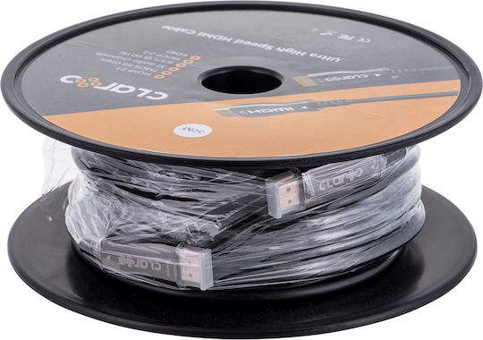 Claroc HDMI 2.1 Ултра Висока Скорост 48Gbps 4K 120Hz HDR VRR HDMI Кабел HDMI Мъжки - HDMI Мъжки 30м Черен