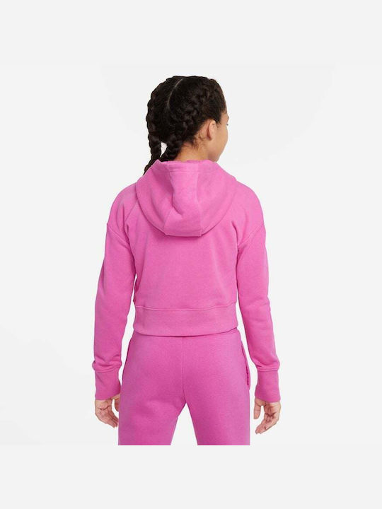 Nike Kids Cropped Sweatshirt with Hood Fuchsia