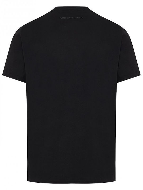 Karl Lagerfeld Herren T-Shirt Kurzarm Schwarz