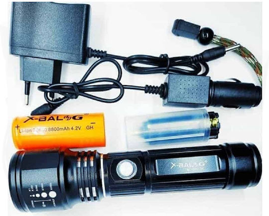 Rechargeable Flashlight LED with Maximum Brightness 500lm