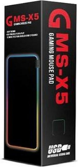 GMS-WT-5 Gaming Mauspad XXL (900mm) mit RGB-Beleuchtung via USB Rotes