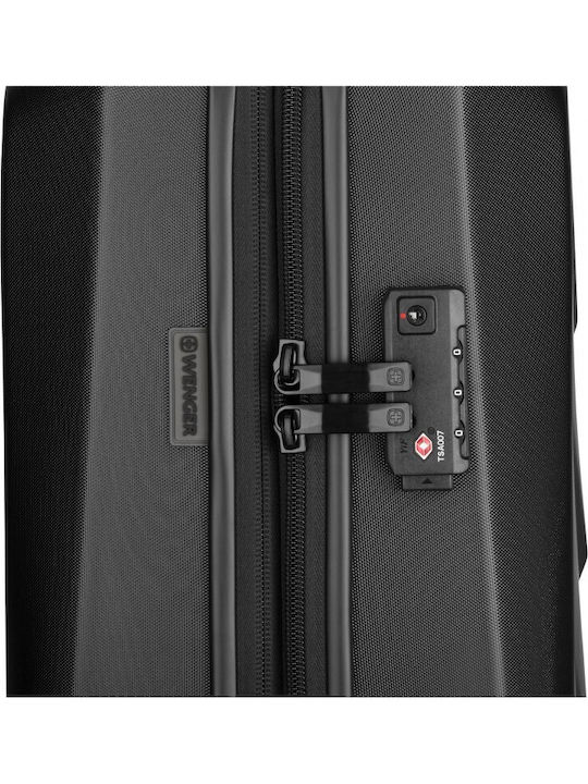 Wenger Prymo Cabin Hard Black Suitcase with 4 Wheels Height 55cm
