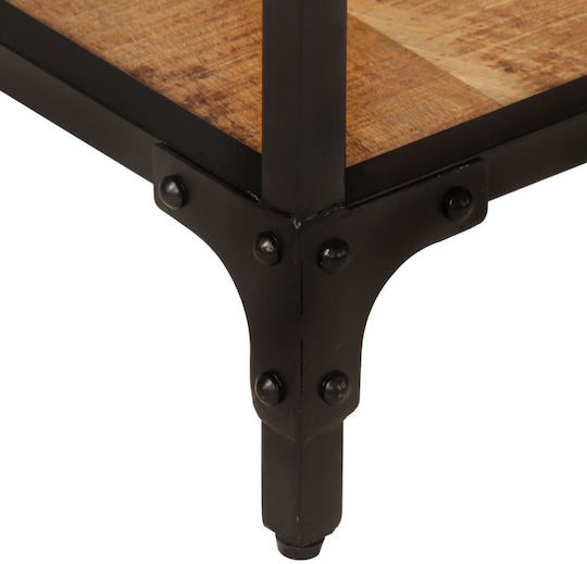 TV Stand made of Metal and Solid Wood Beige Length 150cm x Depth 30cm x Height 41cm