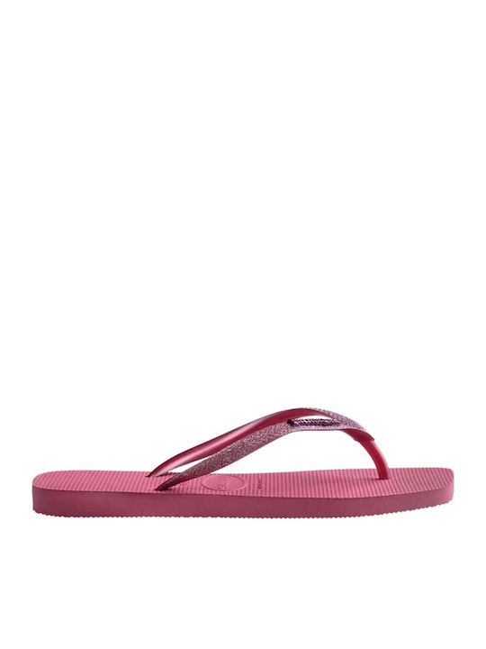 Havaianas Square Glitter Flip Flops Ροζ