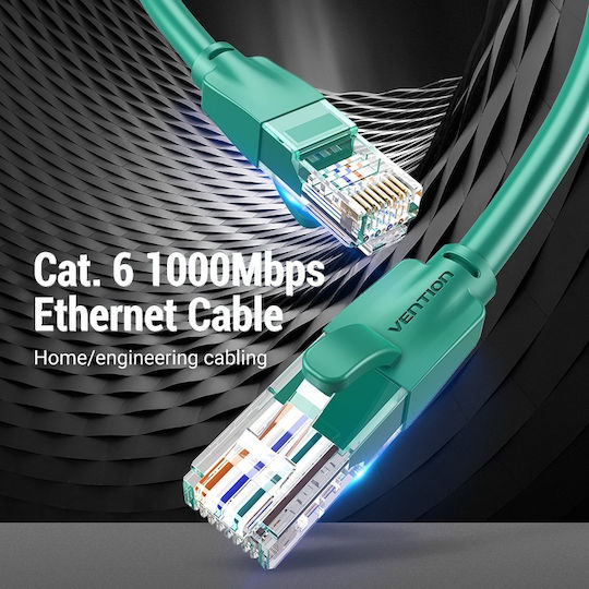 Vention U/UTP Cat.6 (Gigabit) Καλώδιο Δικτύου Ethernet 2m Πράσινο