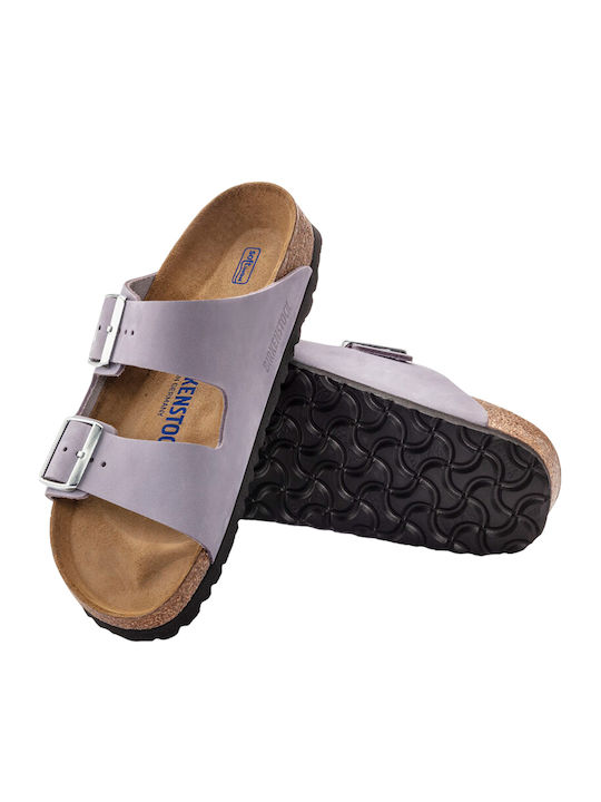 Arizona Soft Footbed Δερμάτινα Γυναικεία Σανδάλια Purple Fog Narrow Fit