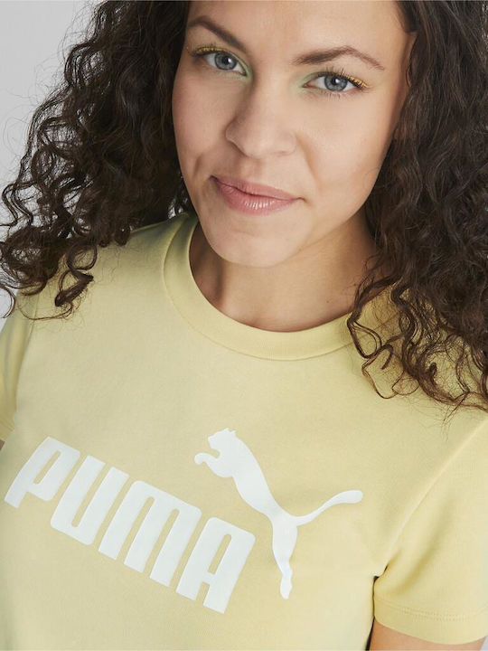 Puma Καλοκαιρινό Mini Αθλητικό Φόρεμα T-shirt Κοντομάνικο Κίτρινο