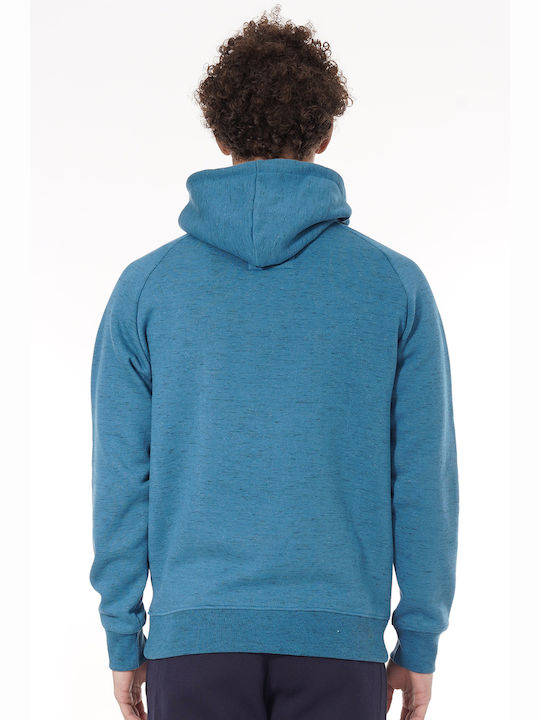 Magnetic North Men's Sweatshirt with Hood and Pockets Blue