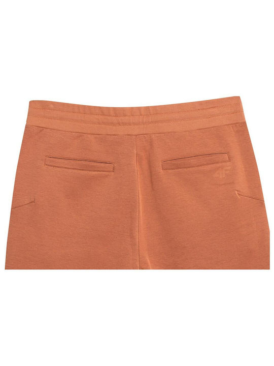 4F Men's Sweatpants with Rubber Orange