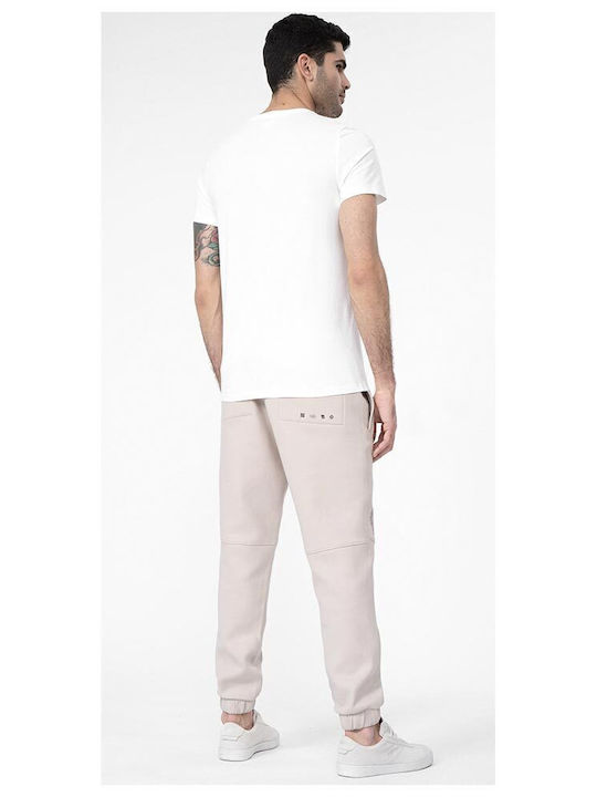 4F Men's Sweatpants with Rubber White