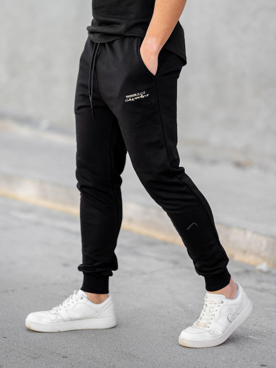 Tresor Men's Sweatpants with Rubber Black