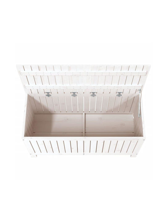 vidaXL Außenlagerbox Hölzernes Weiß L115xB49xH60cm
