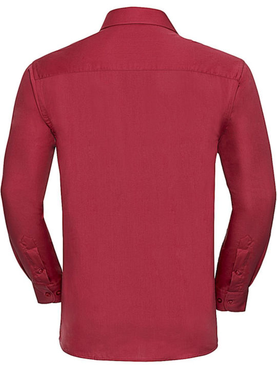 Russell Athletic Men's Shirt Long Sleeve Red