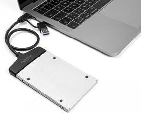 DeLock 61042 USB/USB-C към SATA за 2,5" HDD/SSD 6Gbps Черен