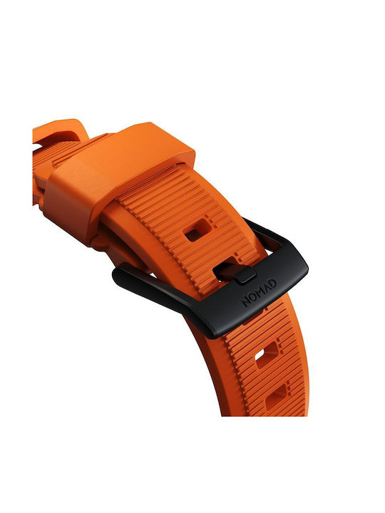 Nomad Rugged Λουράκι Σιλικόνης Πορτοκάλι / Μαύρο (Apple Watch 42/44/45mm)