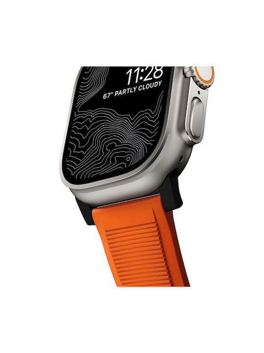 Nomad Rugged Λουράκι Σιλικόνης Πορτοκάλι / Μαύρο (Apple Watch 42/44/45mm)