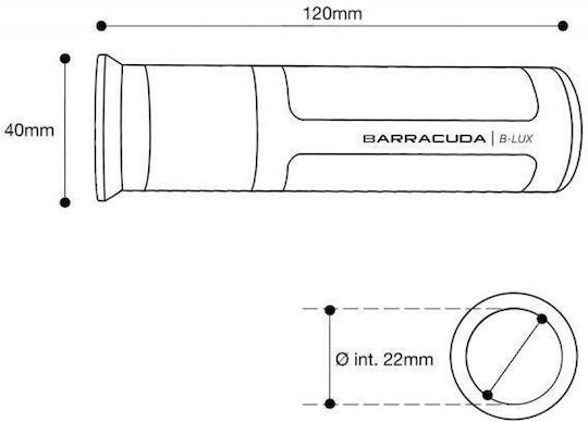 Barracuda Χειρολαβές Μοτοσυκλέτας Classic B-Lux σε Ασημί χρώμα