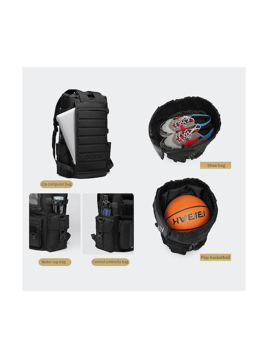 Ozuko Waterproof Mountaineering Ορειβατικό Σακίδιο 27.5lt Αδιάβροχο Μαύρο