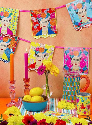 Decorative paper garland Boho party Frida Kahlo-3m - Talking Tables