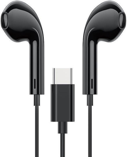 Hoco In-ear Handsfree with USB-C Connector Black